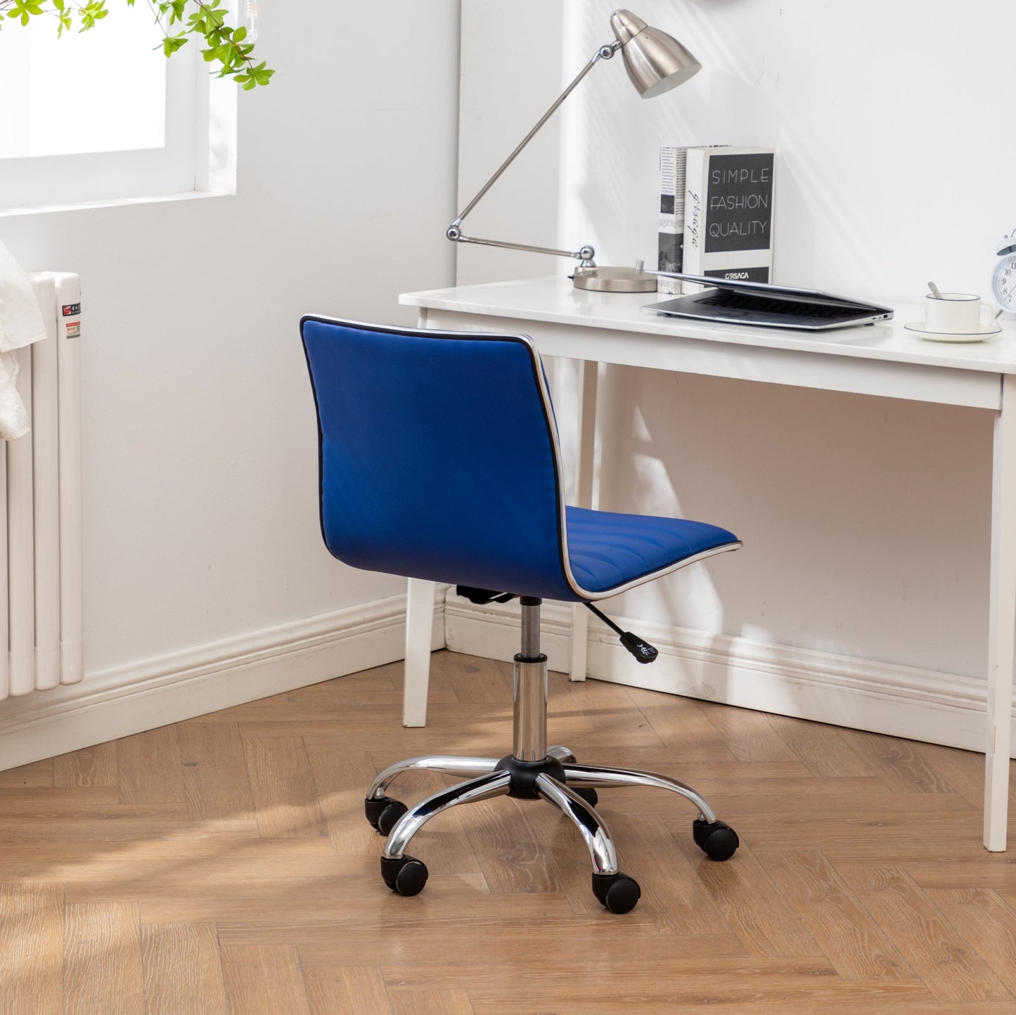 Fremo Chromel Adjustable Air Lift Office Chair, Blue
