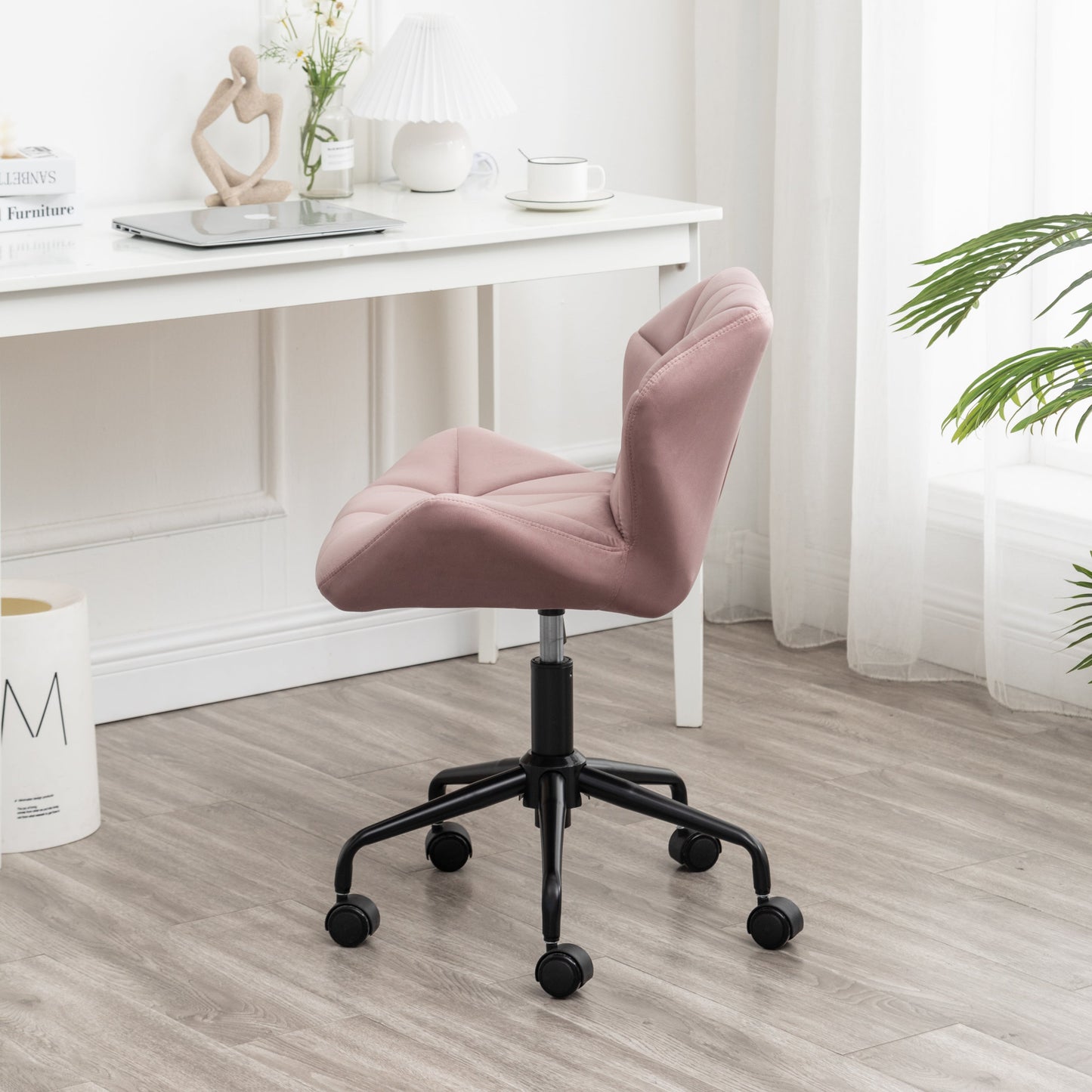 Roundhill Furniture Eldon Diamond Tufted Adjustable Swivel Office Chair