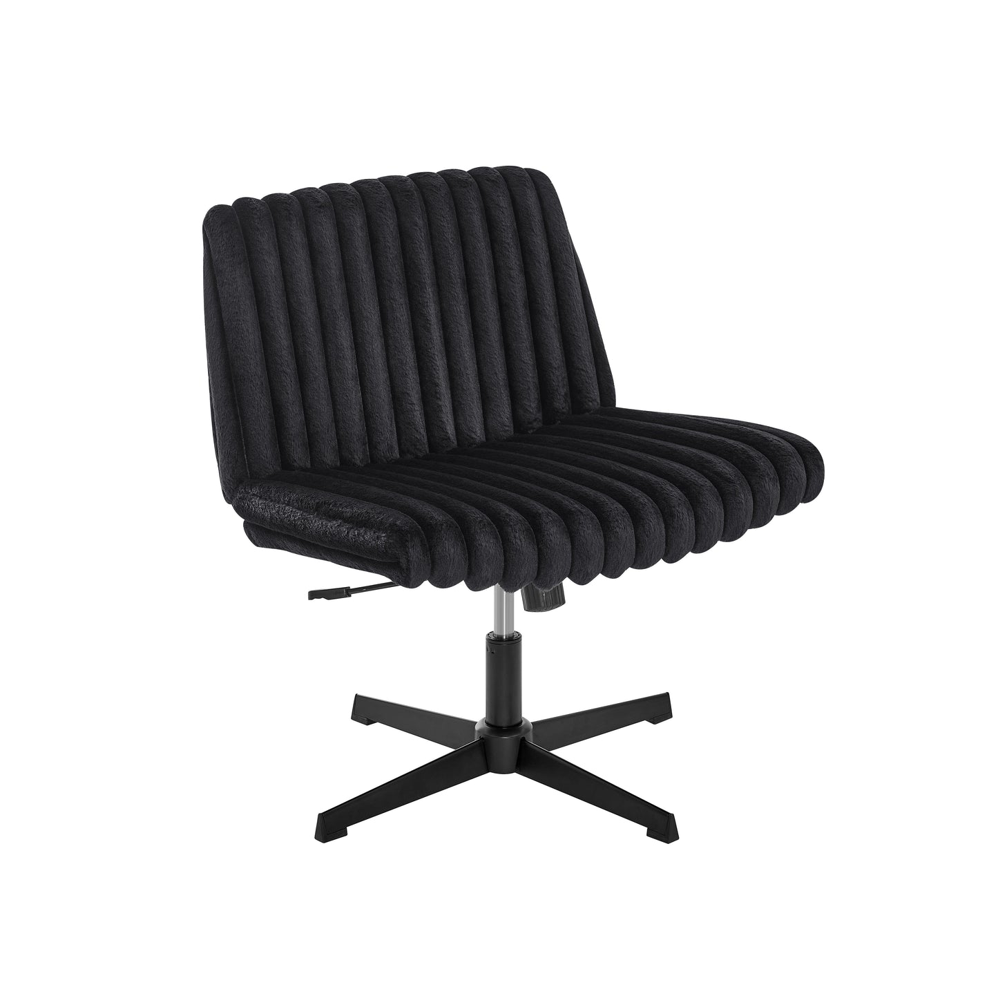 Roundhill Blynn Adjustable Swivel Criss Cross Chair, Wide Seat Office Chair Vanity Chair