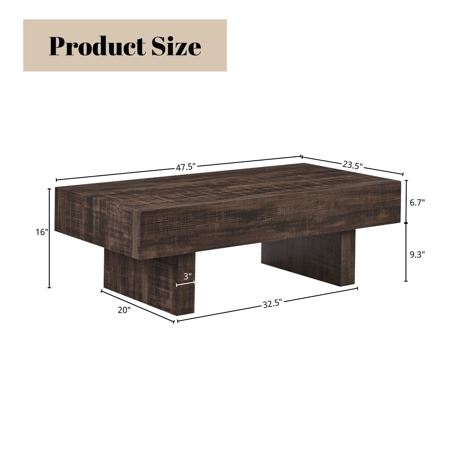 Roundhill Furniture Athens 3-Piece Set Modern Accent Coffee Table with Two End Tables