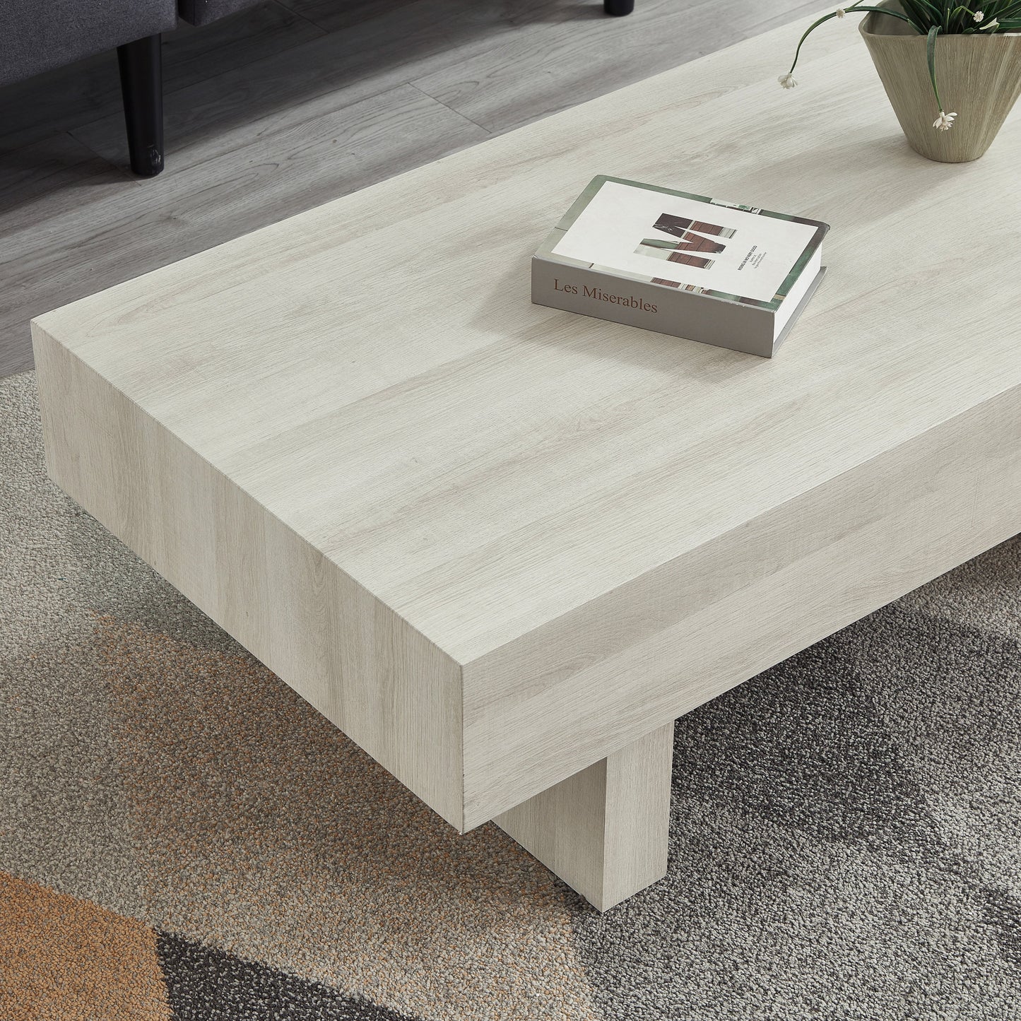 Roundhill Furniture Athens 3-Piece Set Modern Accent Coffee Table with Two End Tables