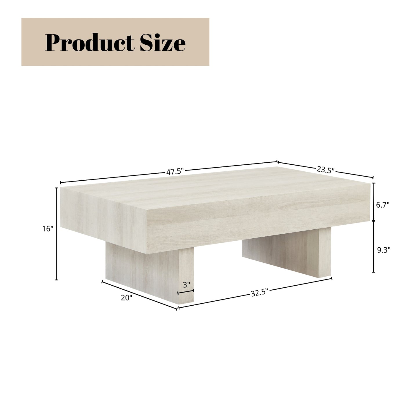 Roundhill Furniture Athens 3-Piece Set Modern Accent Coffee Table with Two End Tables