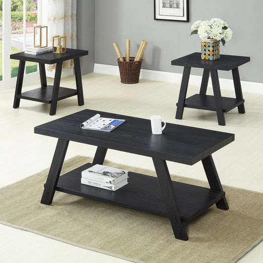 Roundhill Furniture Athens Contemporary Storage 3-Piece Coffee Set