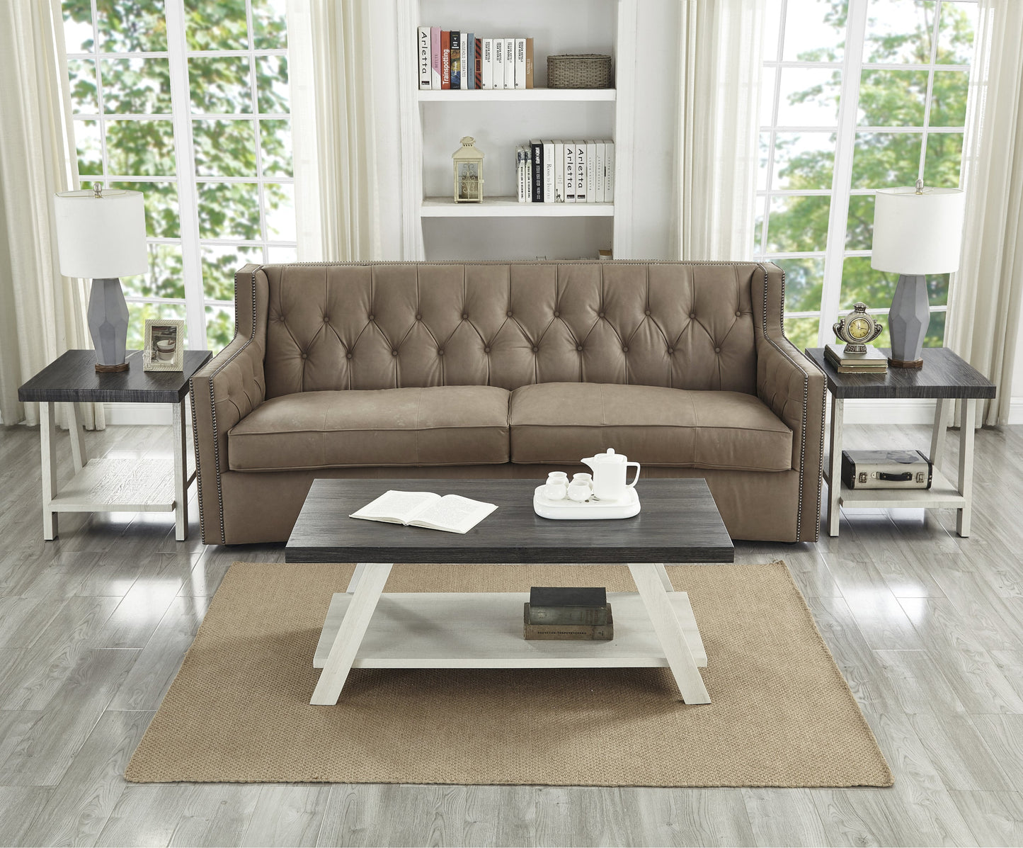 Roundhill Furniture Athens Contemporary Storage 3-Piece Coffee Set