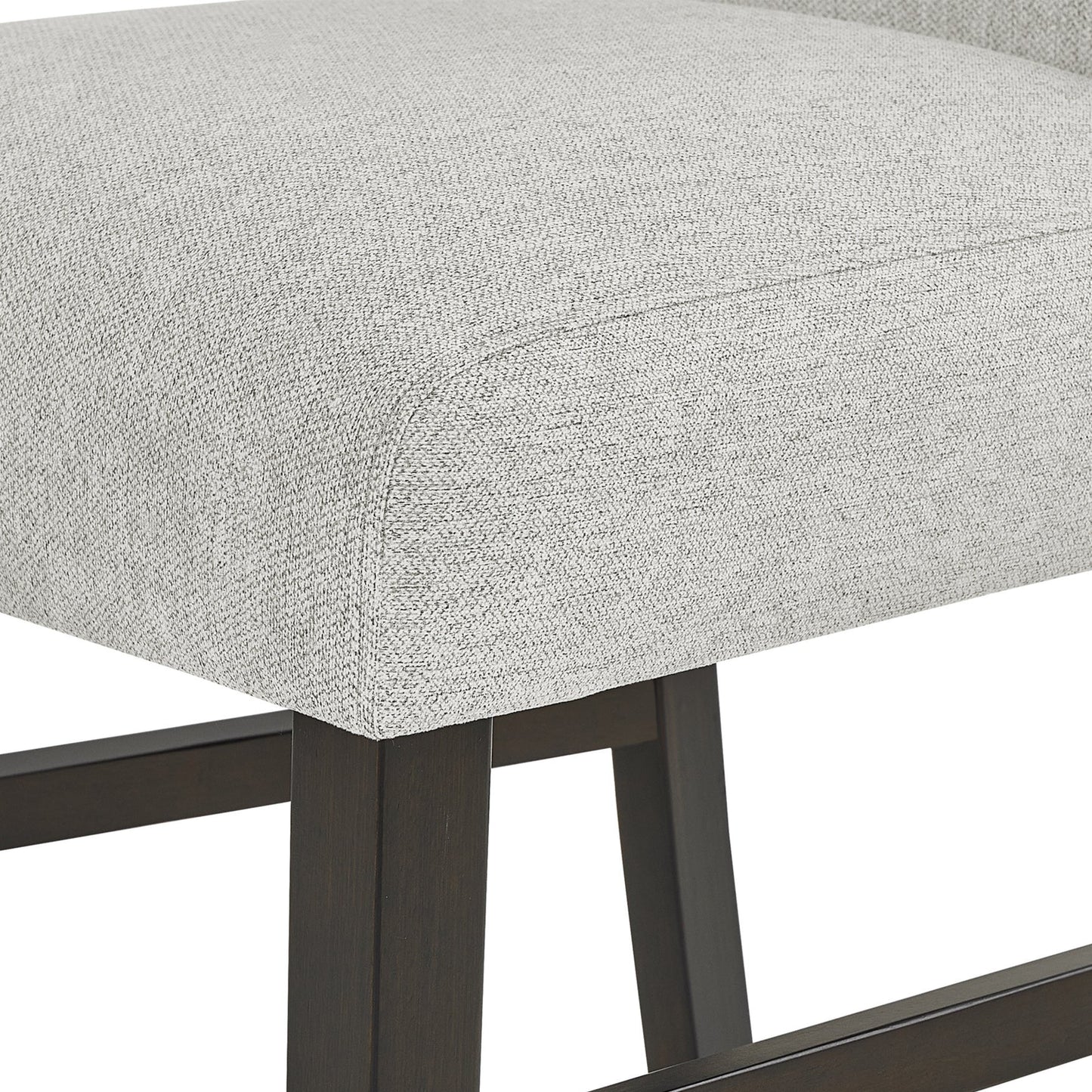 Roundhill Furniture Cavira Modern Upholstered Counter Height Stools, Set of 2, Gray