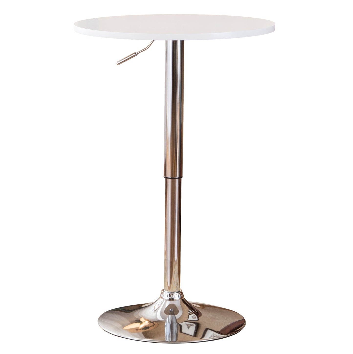 Roundhill Furniture Adjustable Wood and Metal Bar Table
