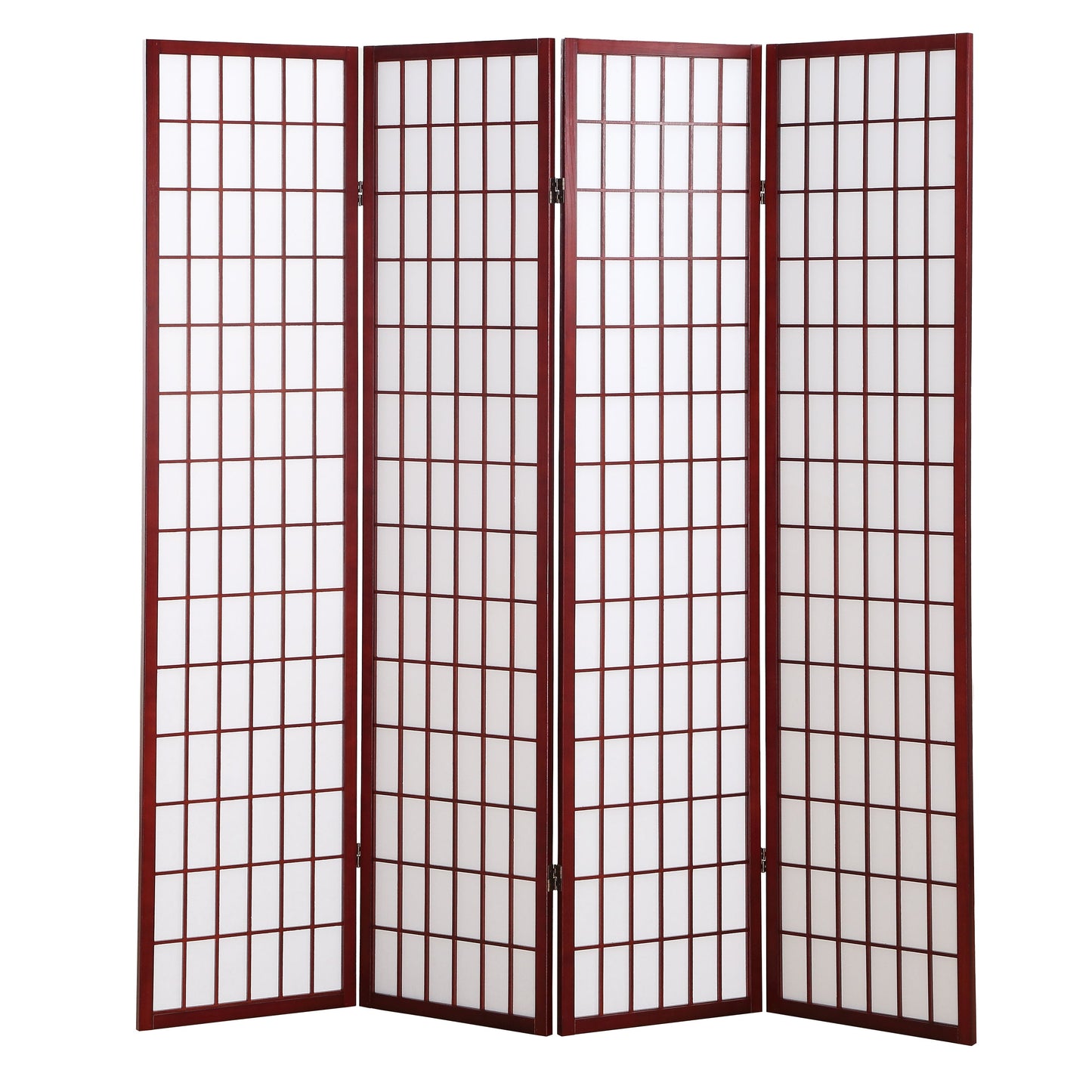 Roundhill Furniture 4 Panel Oriental Shoji Screen / Room Divider