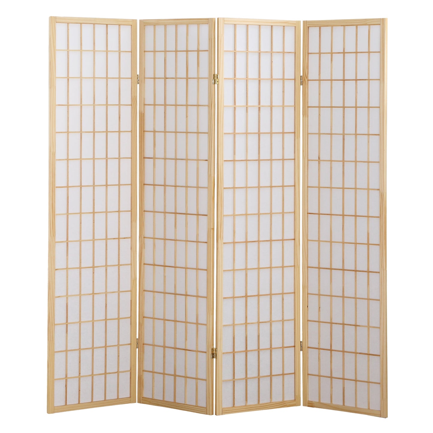 Roundhill Furniture 4 Panel Oriental Shoji Screen / Room Divider