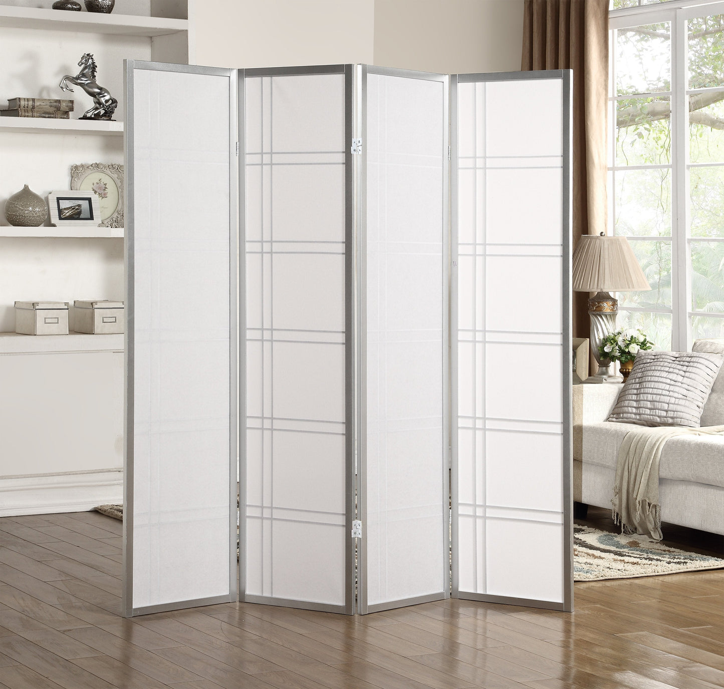Roundhill Furniture Seto 4-Panel Room Divider Screen