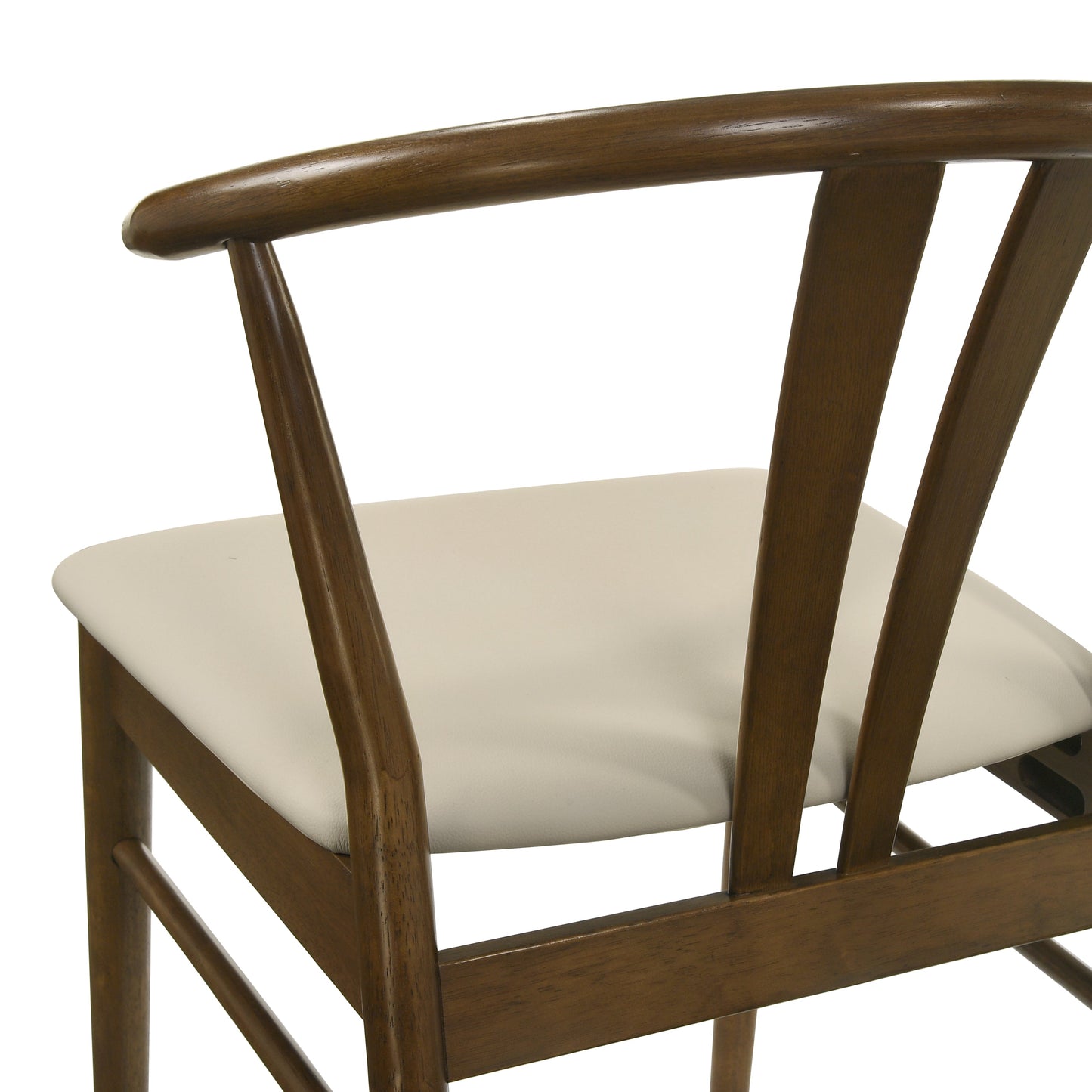 Roundhill Furniture Lavin Modern 7-Piece Dining Set, Wood Dining Table with 6 Wishbone Chairs
