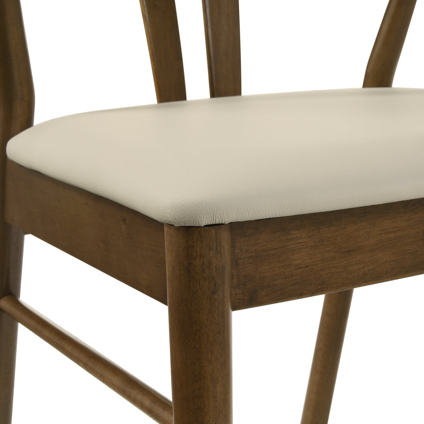 Roundhill Furniture Lavin Modern 7-Piece Dining Set, Wood Dining Table with 6 Wishbone Chairs