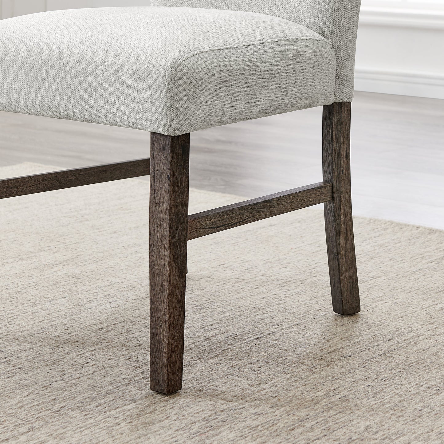 Roundhill Furniture Sorlen Modern 7-Piece Dining Set, 3D Faux Concrete Table with 6 Chairs