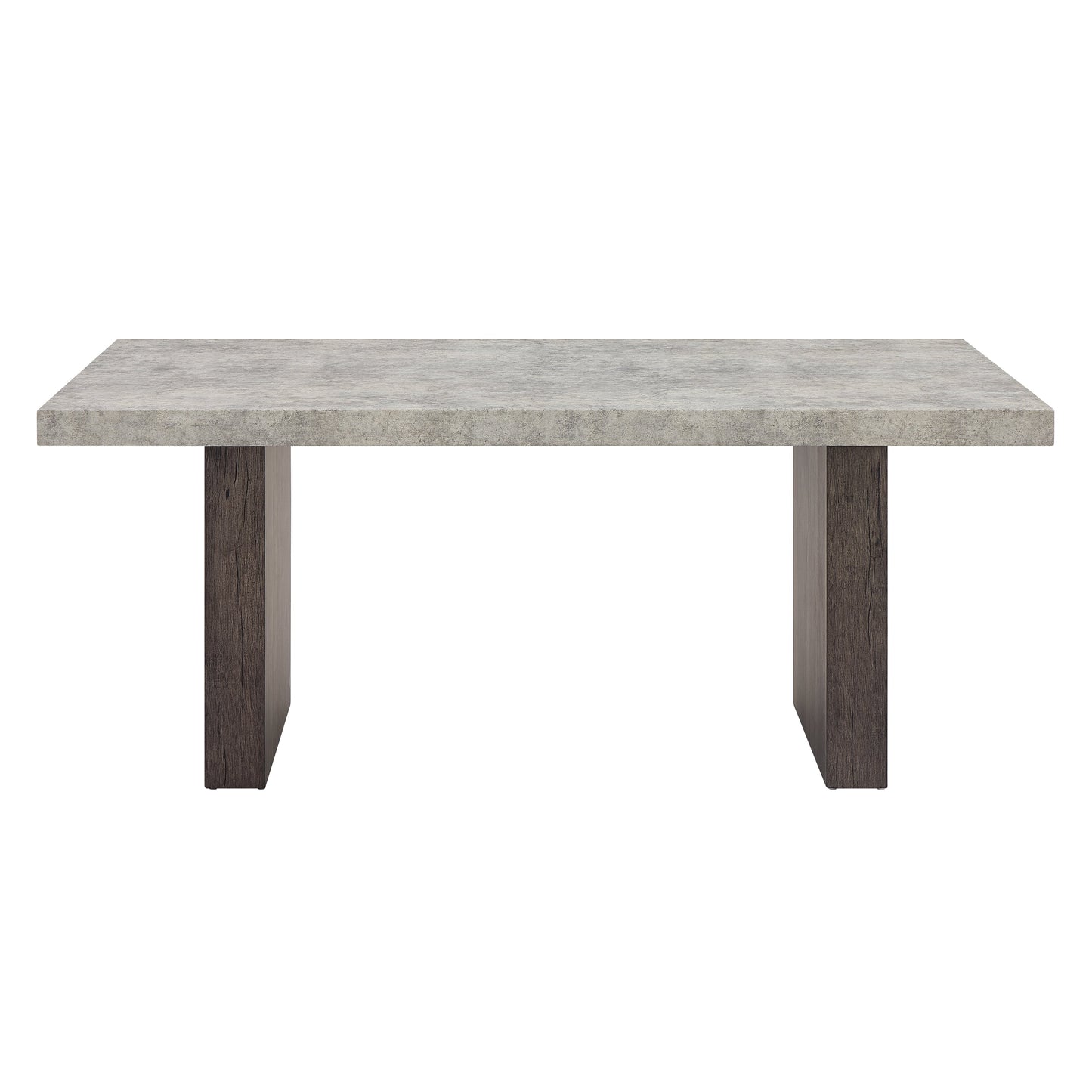 Roundhill Furniture Sorlen Modern 72" Dining Table with 3D Faux Concrete Top