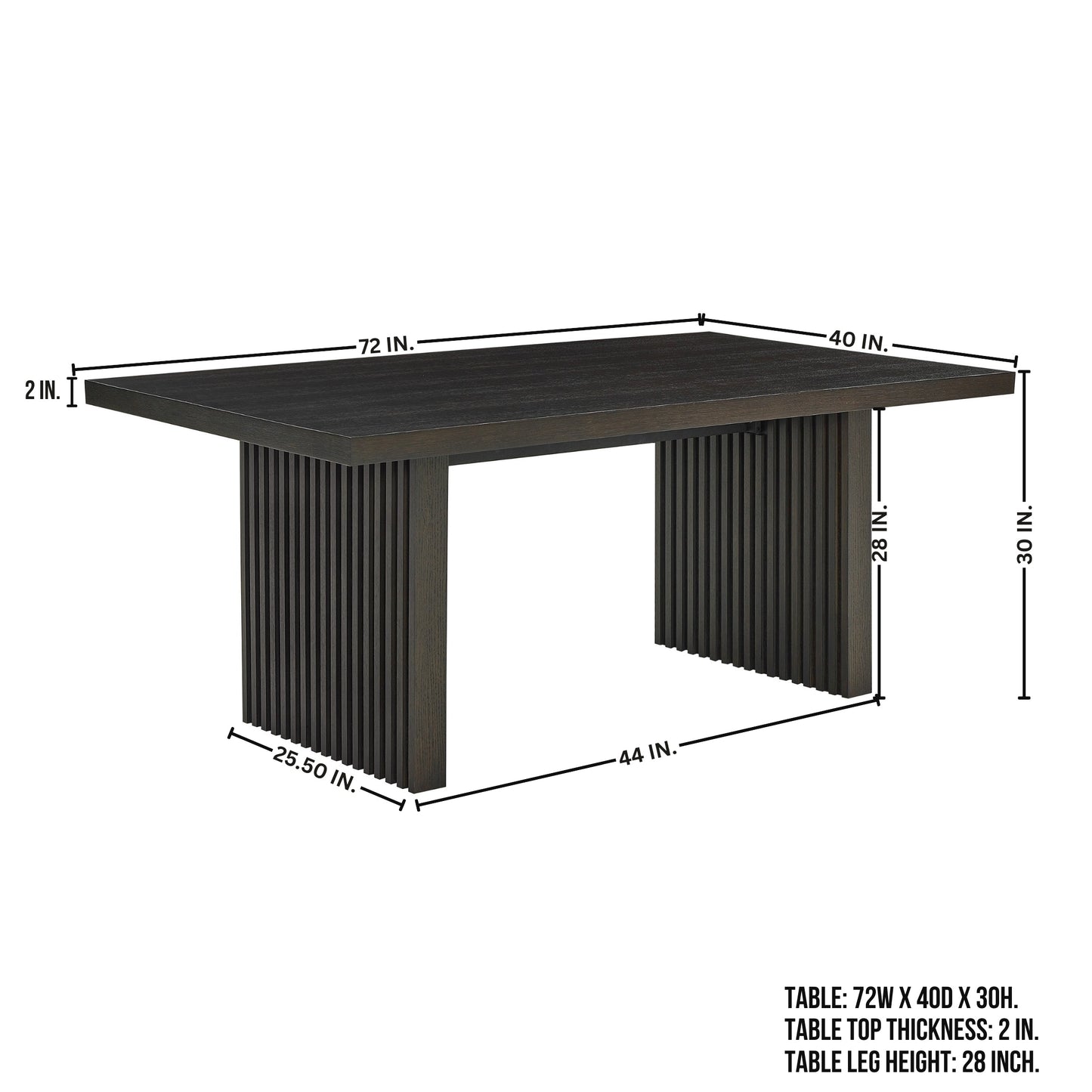 Roundhill Furniture Madison 6-Piece Dining Set, Slat-Fluted Dining Table with 4 Chairs and Bench, Gray